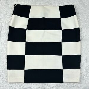 LEYLA Mid-Length Black and white Checkered Pencil skirt Women’s 6